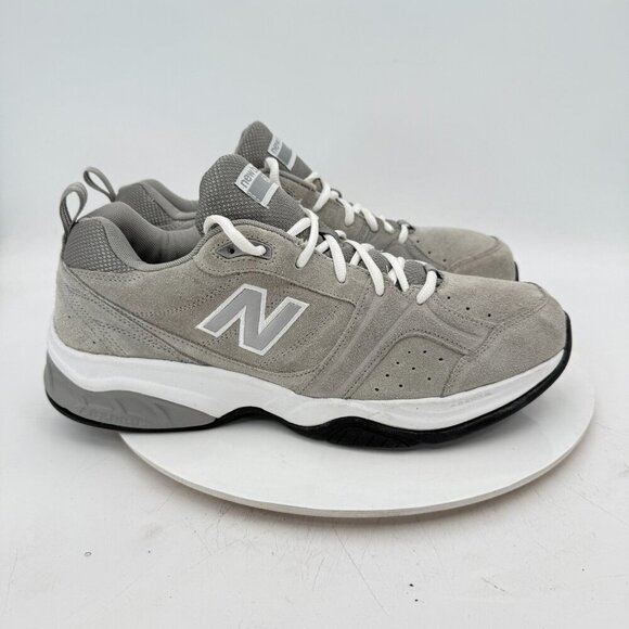 New Balance 623 Men Size 11.5D MX623GS2 Gray White Suede Training Shoes - Picture 1 of 11
